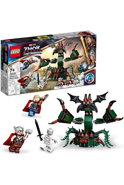 erorex 76207 Attack New Asgard Thor Buildable Toy Hammer Stormbreaker Monster Figure Love Thunder Movie Set
