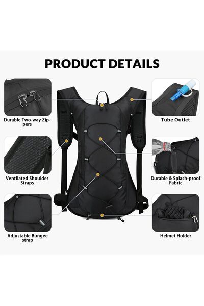 erorex Hydration Backpack 2L Water Bladder Lightweight Cycling Backpack Running Hiking Skiing Biking