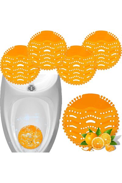 erorex 5 Pack Scented Urinal Screens Deodorizer Anti Splash Bristles Men Bathroom Deodorizer Waterless