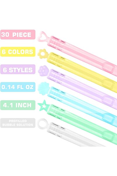 erorex 30 Pack Mini Bubble Wands Bulk Bubble Party Favors Goody Bags Kid Great Summer Outdoor Indoor Toys
