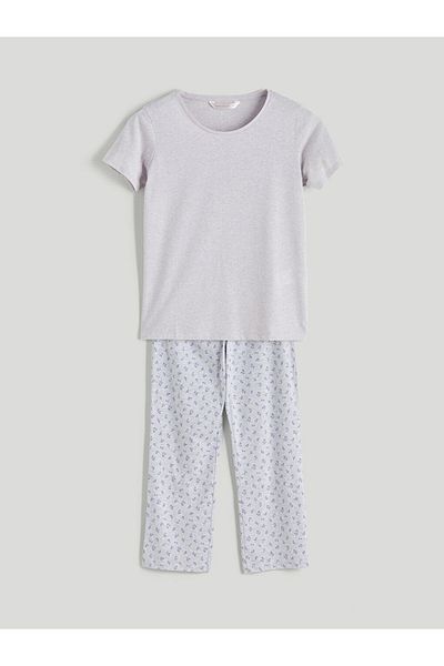 LC Waikiki Quality Parts from Celebi Store |   Crew Neck Printed Women's Pajama Set