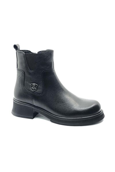 Venüs Nomen Γνήσιο Δερμάτινο Αντιολισθητικό Σόλα Ορθοπεδικές Γυναικείες Μπότες ΜΑΥΡΟ