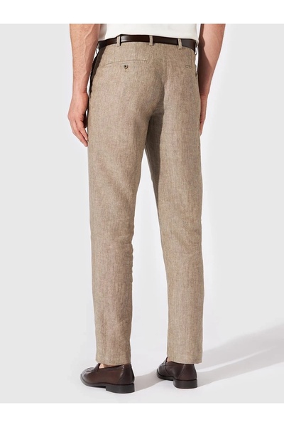Hiltl Chino Beige Pure Linen Regular Fit Trousers