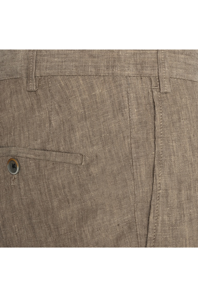 Hiltl Chino Sand Beige Pure Linen Regular Fit Trousers
