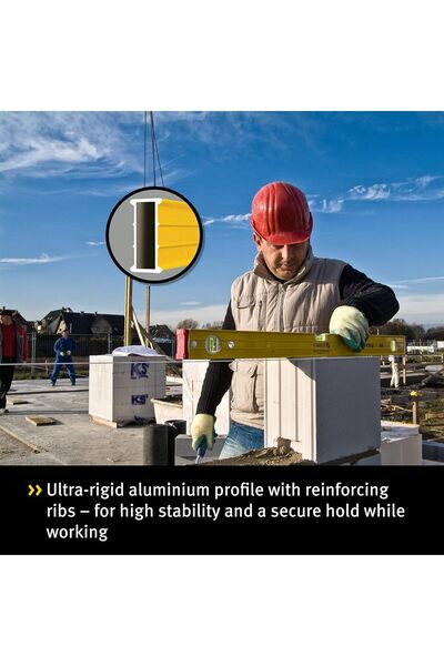 Stabila 96-2-120 Level with 3 Vials, 122cm / 48 inch