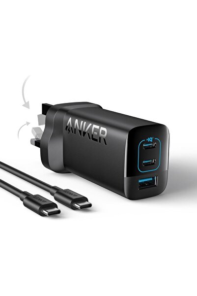 Anker 335 67W USB-C Wall Charger - Foldable Fast Charger with USB-C Cable (Black)