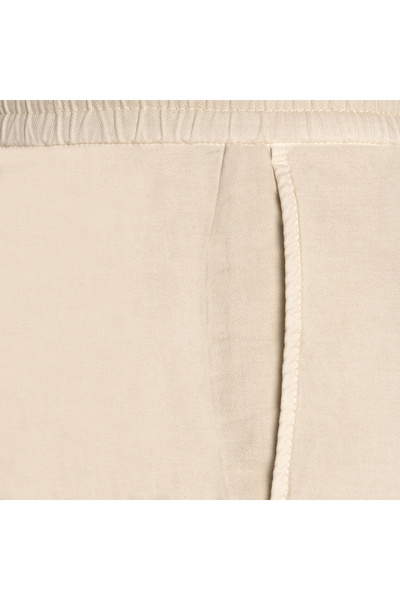 Hiltl Beige Vintage Elastic-Waist Cotton Elastane Bermuda