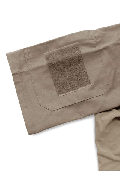 OEM Tactical camouflage 1/4 zip breathable stand-up collar t-shirt, khaki XL