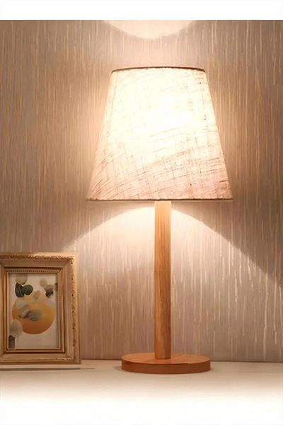 fun zone Bedside Table Lamp, Led Modern Bedside Table Lamp With Bulb Fixed Brightness