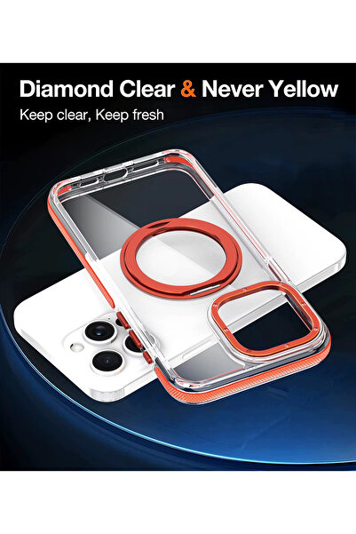 OSG Premium Phone Case Compatible with iPhone 15 Plus and 14 Plus, Features Stand, Non-Yellowing, Shock-Absorbing Structure