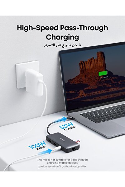 Anker 553 USB-C Hub — 8-in-1 Dock, Dual HDMI, 1Gbps Ethernet, 100W PD, SD Card Reader
