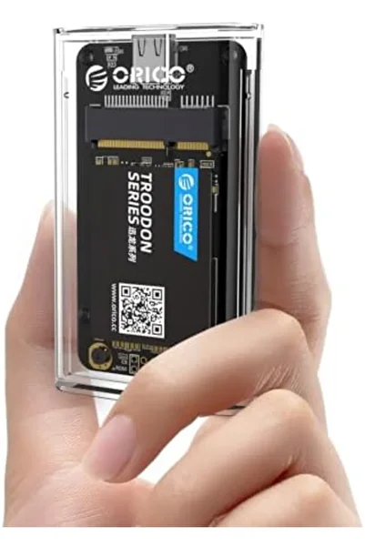 Orico علبة SSD بمنفذ USB 3.0 mSATA بسرعة 5 جيجابت/ثانية، محول SSD خارجي شفاف mSATA 3050 بدون أدوات مع