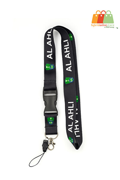Al Ahli Team Printed Lanyard – 50cm Length, Durable Hook, Double-Sided Design...