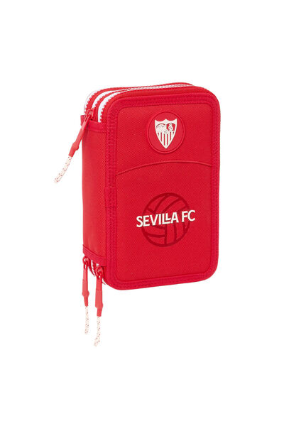 Sevilla Fútbol Club Triple Pencil Case Sevilla Fútbol Club Red 12,5 x 19,5 x 5,5 cm 36 Pieces