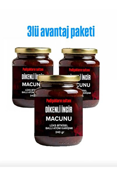 Bitkideresi Dikenli İncir Macunu 240 gr 3'lü Avantaj Paketi