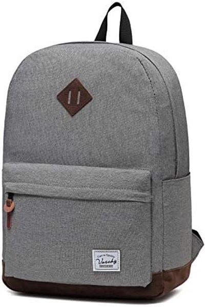 VASCHY Men's Backpack, Women's Waterproof School Bag, Boy Girl Computer 15.6 Inch Vintage for School