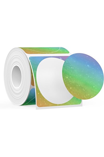 SUPVAN شريط إعادة تعبئة ملصقات T50M - Galaxy Gradient Round Φ2، 140 قطعة