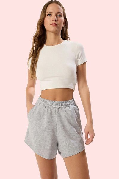 PayBuy Women's Fashion Short Length Straight Fit Pocket Detailed Knitted Shorts Comfortable Daily Use Quality Material