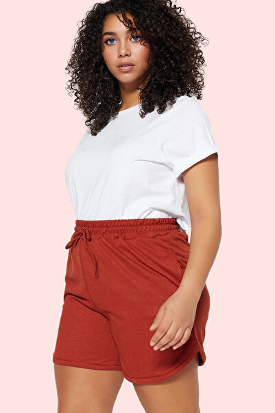 PayBuy Γυναικεία μόδα ίσιο σχέδιο Πλεκτό σορτς με ίσιο καλούπι Βαμβακερό καλοκαιρινό σορτς καθημερινής χρήσης