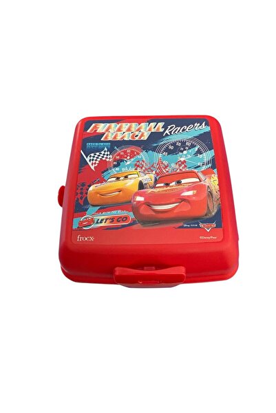 Artlantis Lunch Box 4 Compartments Cars Red Color 1 Piece Food Storage Contai...