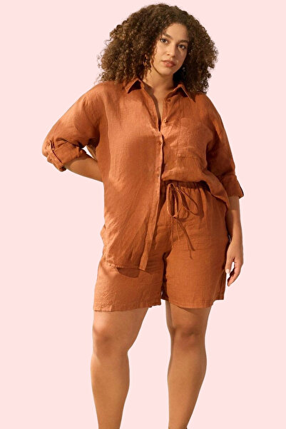 PayBuy Women's Fashion Linen Short Shorts Wide Leg High Waist Cotton Daily Use Summer Shorts