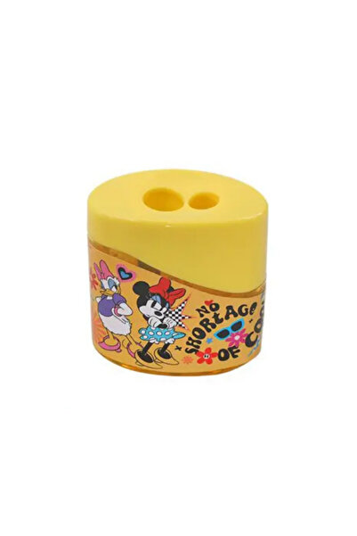 Otto مبراة قلم رصاص سانت ديزني Sc مع وعاء وشفرات مزدوجة أصفر 44275