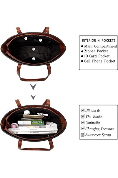 Generic YNIQUE Satchel Purses and Handbags for Women Shoulder Tote Bags Wallets