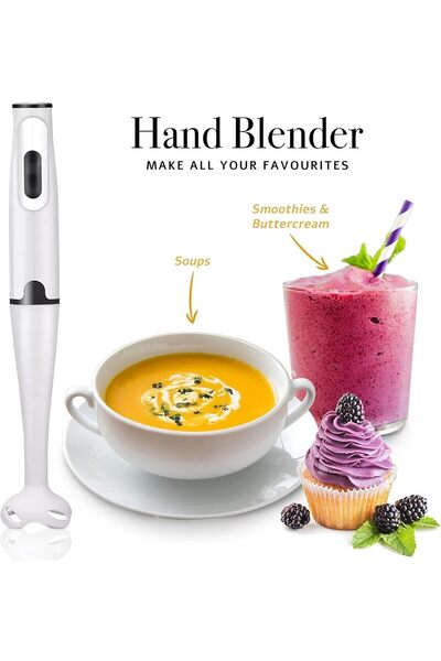 erorex Stick Blender 400W Handheld Electric Blender Stainless Steel Blades, Portable Grip Stick Mixer Use