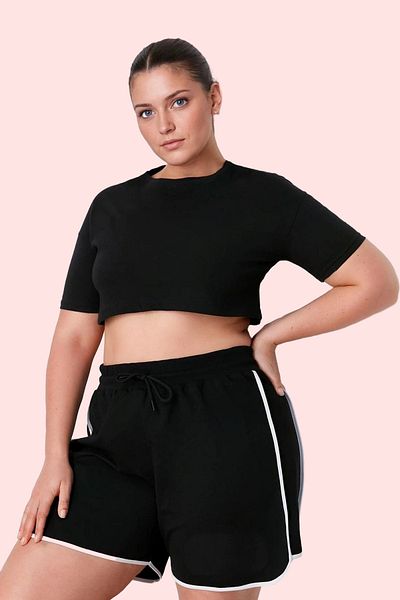 PayBuy Women's Fashion Plus Size Shorts Tube Leg Slogan Printed Comfortable Sports Daily Use Quality Material