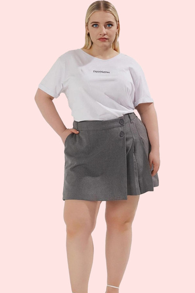 PayBuy Women's Fashion Shorts Skirt High Waist Woven Plus Size Casual Combinations Weekend Quality Material