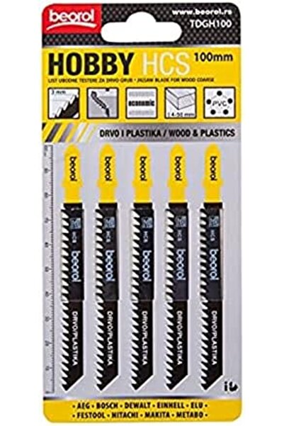 beorol Jigsaw For Wood Hobby Coarse 100mm 5/1