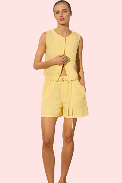 PayBuy Women's Fashion Linen Mini Shorts Wide Leg High Waist Summer Casual Weekend Summer Shorts