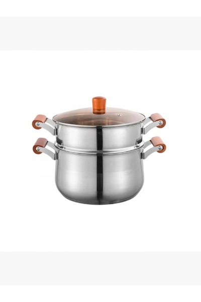 rexa قدر من الفولاذ المقاوم للصدأ مع مصفاة - 24 سم