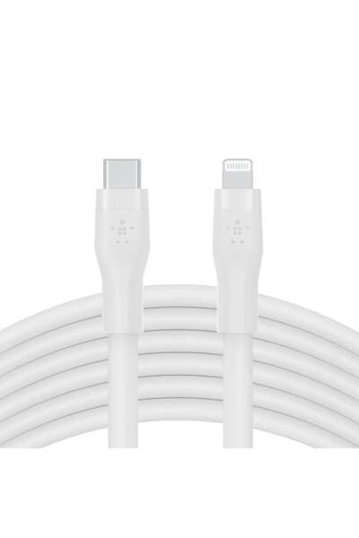 Belkin BoostCharge Flex Silicone USB Type C to Lightning Cable (3M/10ft), MFi Certified 20W Fast Cha