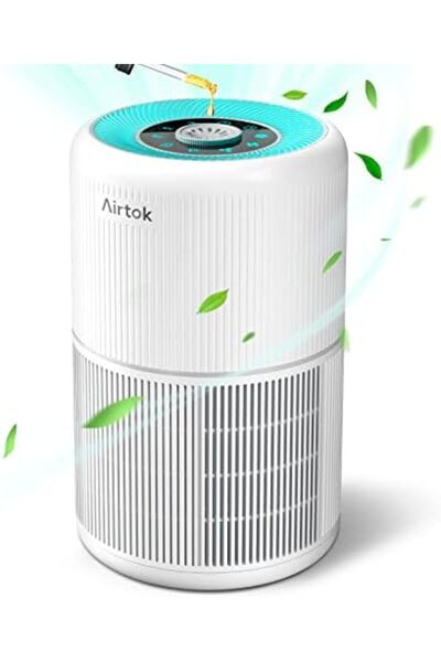 AIRTOK HEPA Air Purifier for Bedroom Home with Fragrance Sponges | 4-In-1 H13 True HEPA Air Filter