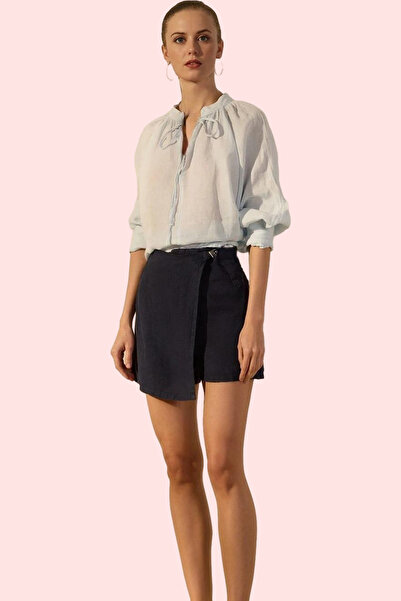 PayBuy Moda pentru femei Pantaloni scurți din in cu picioare largi, lungime o...