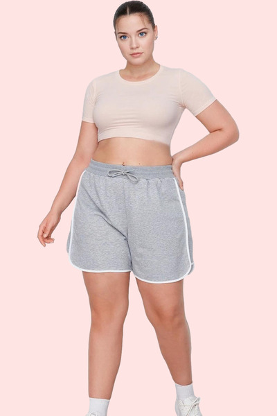PayBuy Women's Fashion Plus Size Shorts Tube Leg Slogan Printed Comfortable Sports Daily Use Quality Material