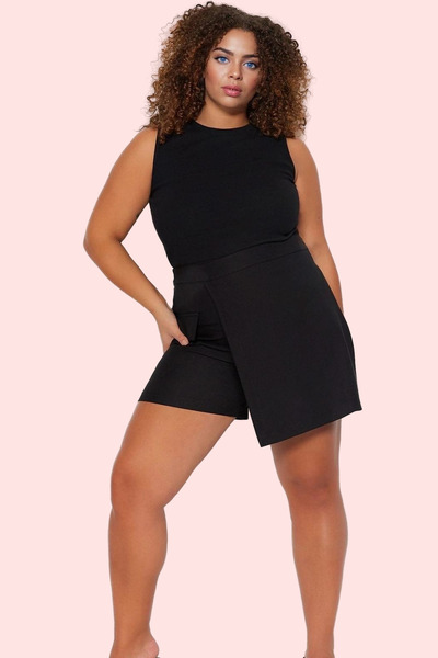 PayBuy Women's Fashion Shorts Skirt High Waist Finike Woven Plain Pattern Casual Combinations Summer Shorts