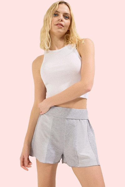 PayBuy Women's Fashion Knitted Shorts Comfortable Fit High Waist Tube Leg Daily Use Summer Shorts
