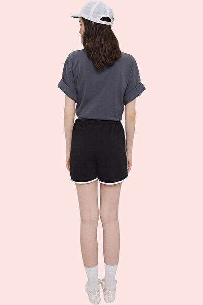 PayBuy Women's Fashion Short Length Knitted Shorts Color Block Pattern Elastic Waist Sports Activities Casual Combinations