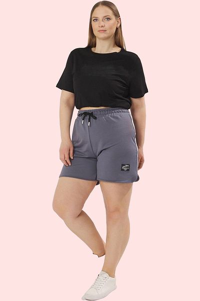 PayBuy Women's Fashion Plus Size Knitted Shorts High Waist Regular Daily Use Weekend Quality Material