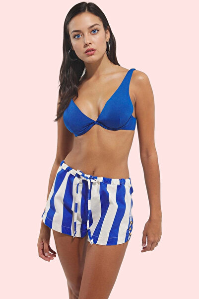 PayBuy Women Fashion Wide Leg Striped Denim Shorts Cotton Summer Shorts Daily Use Weekend