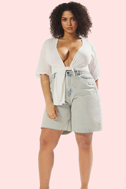 PayBuy Women's Fashion Denim Shorts Wide Leg High Waist Short Length Cotton Casual Combinations Durable Material