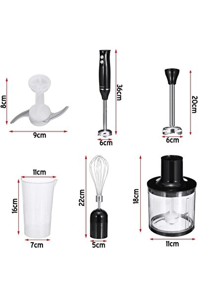 erorex 4 1 Immersion Hand Blender,500W Electric Blender Handheld,Stainless Steel Blades,Dual Speed,700Ml