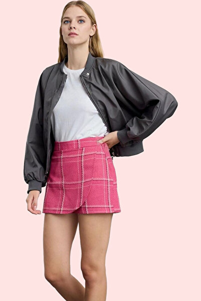 PayBuy Moda pentru femei, cu centură, fustă pantalon scurtă din bumbac, tweed...