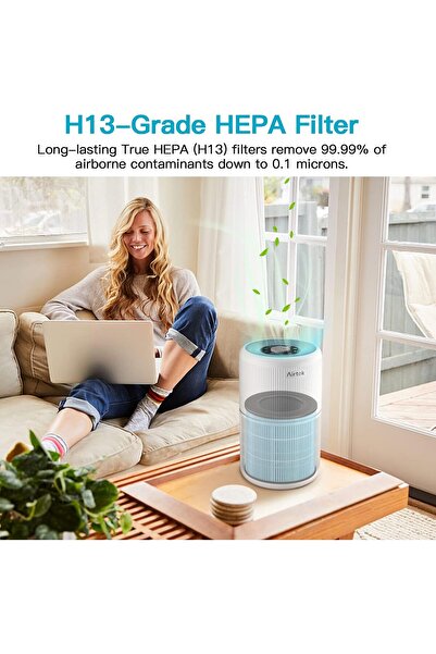 AIRTOK Air Purifier AP 0601 Replacement Filters 2-Pack, H13 True HEPA & Activated Carbon