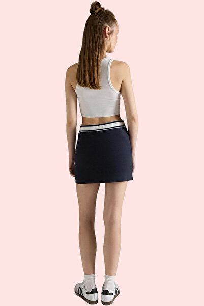 PayBuy Women's Fashion Knitted Shorts Skirt Color Block Pattern Tight Leg Summer Shorts Daily Use