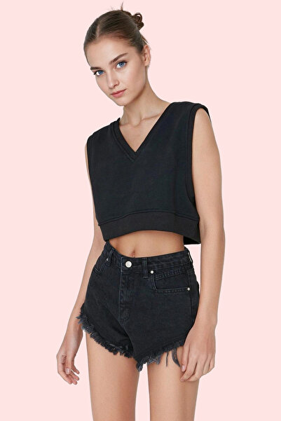 PayBuy Kadın Moda Denim Şort Yırtıklı Boru Paça Normal Bel Pamuklu Günlük Stil Yazlık Şort