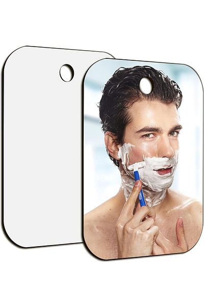 Slasa Break Resistant, Anti-Fog Wall-Mounted Acrylic Bathroom Mirror - Portable Rectangular Shape, 6x8 Inc
