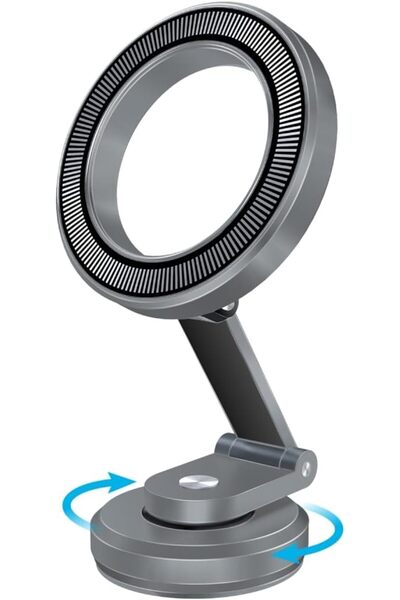 erorex Magnetic Car Phone Holder,Compact 360-Degree Rotatable Dashboard Car Phone Stand Anti-Slip